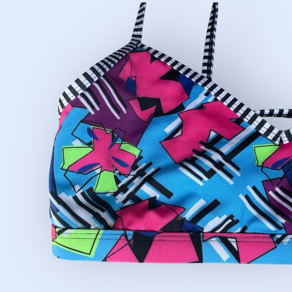 NWT Women’s Dolfin Uglies Large Bikini Swim Practice Top Multicolor Origami - Picture 5 of 10